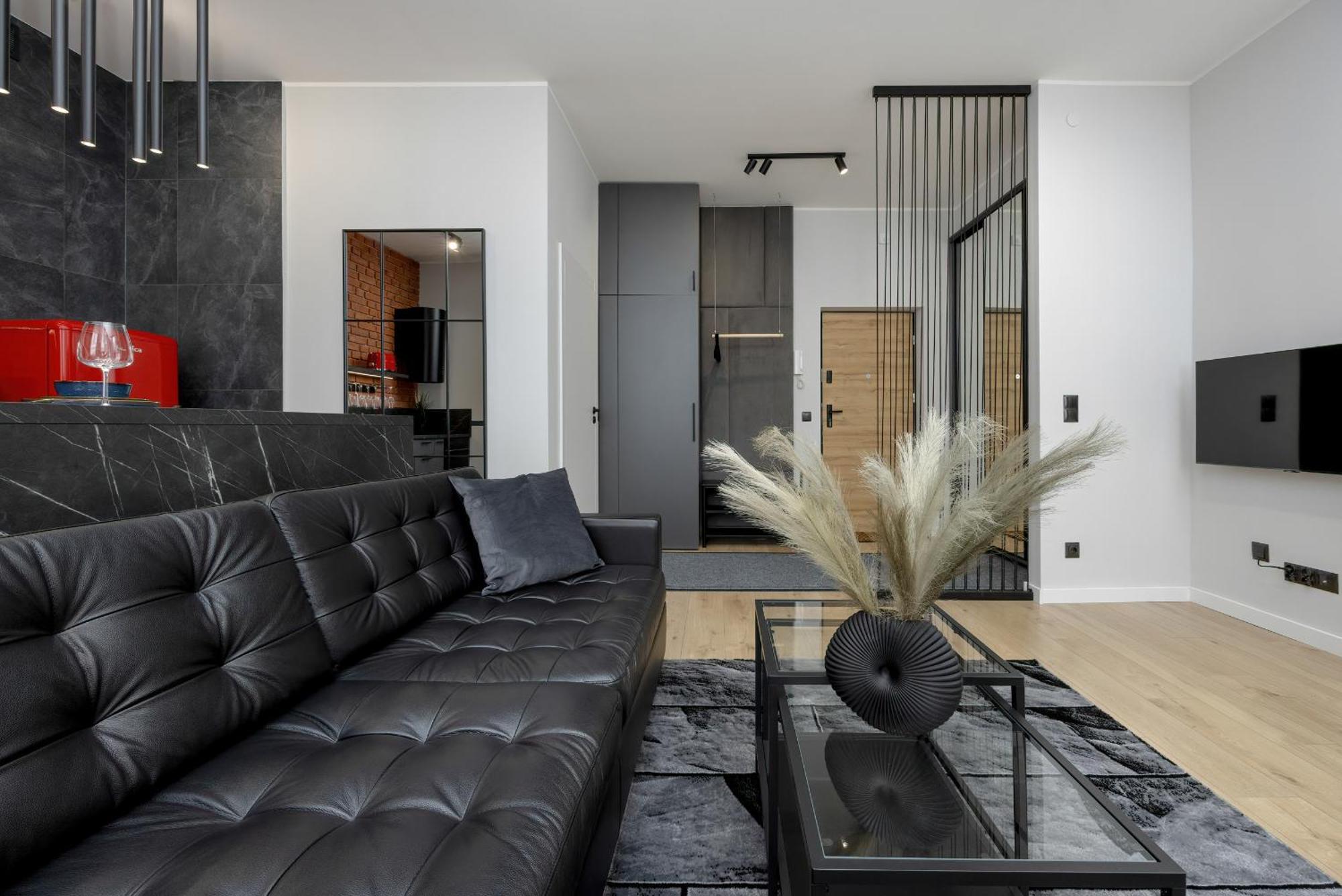 Exclusive Grey And Red Apartment In Warsaw Center By Noclegi Renters Exteriör bild