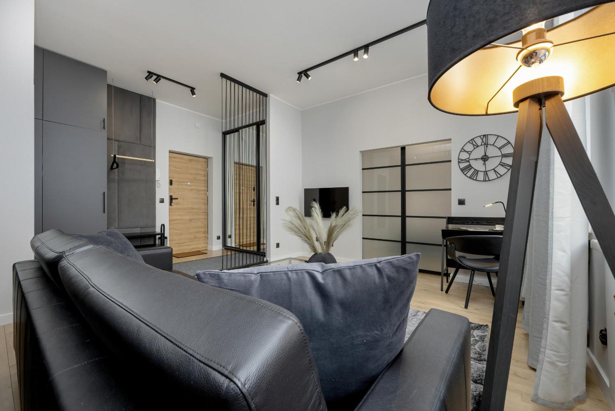 Exclusive Grey And Red Apartment In Warsaw Center By Noclegi Renters Exteriör bild