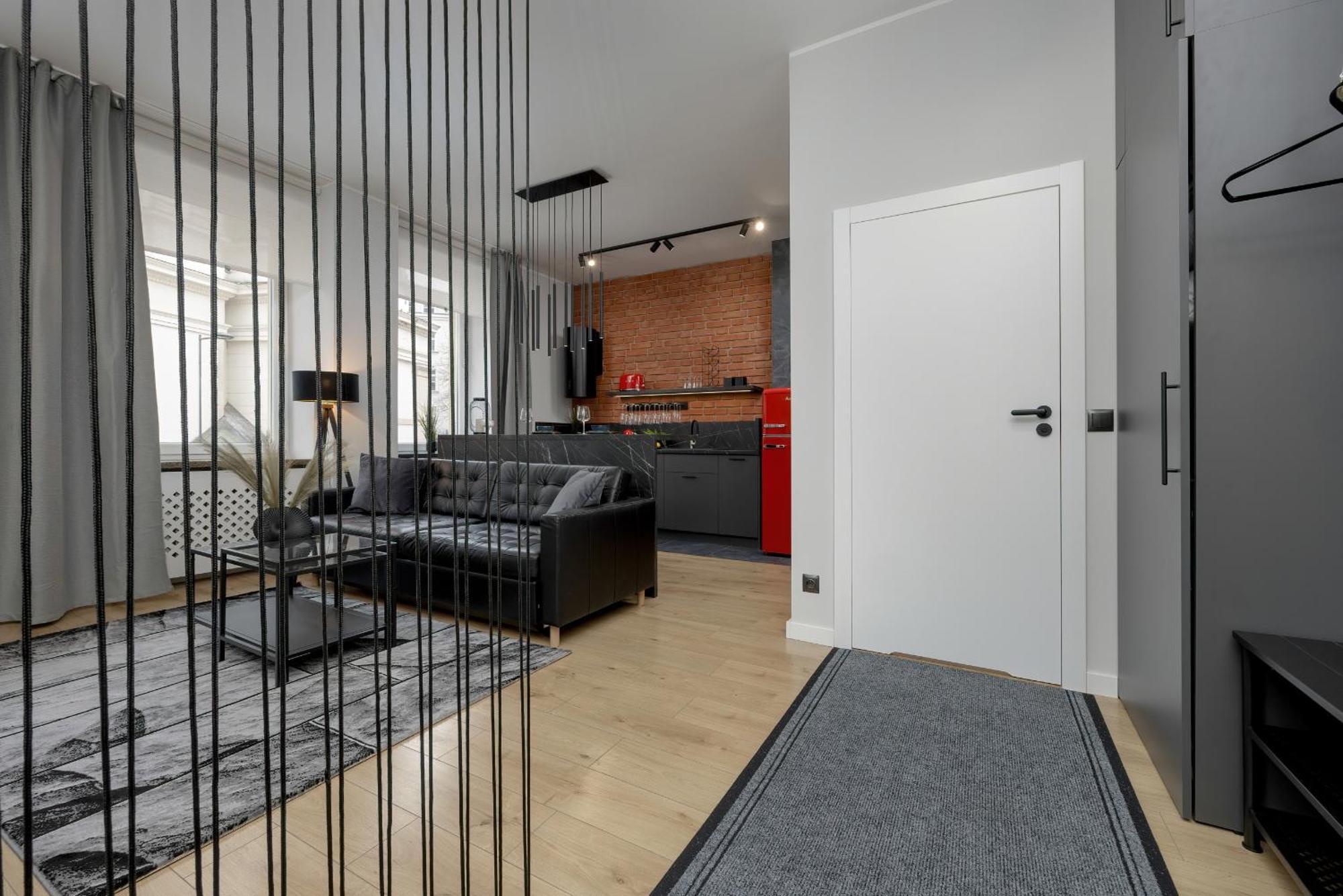 Exclusive Grey And Red Apartment In Warsaw Center By Noclegi Renters Exteriör bild