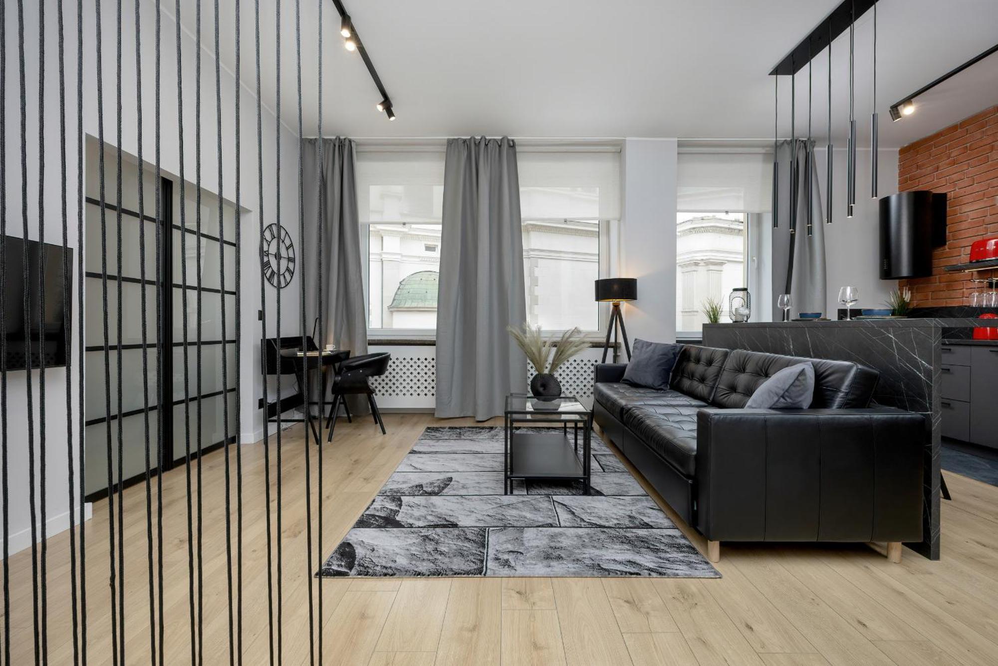 Exclusive Grey And Red Apartment In Warsaw Center By Noclegi Renters Exteriör bild