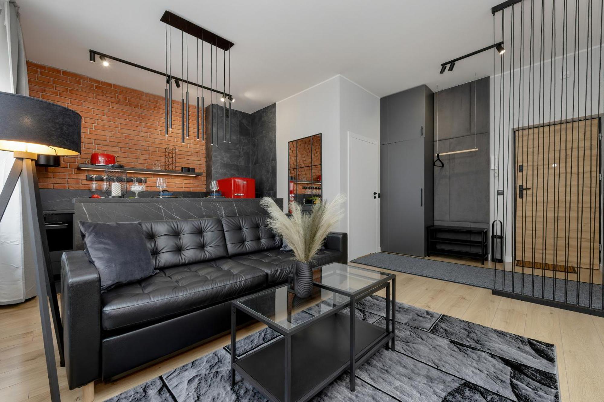 Exclusive Grey And Red Apartment In Warsaw Center By Noclegi Renters Exteriör bild